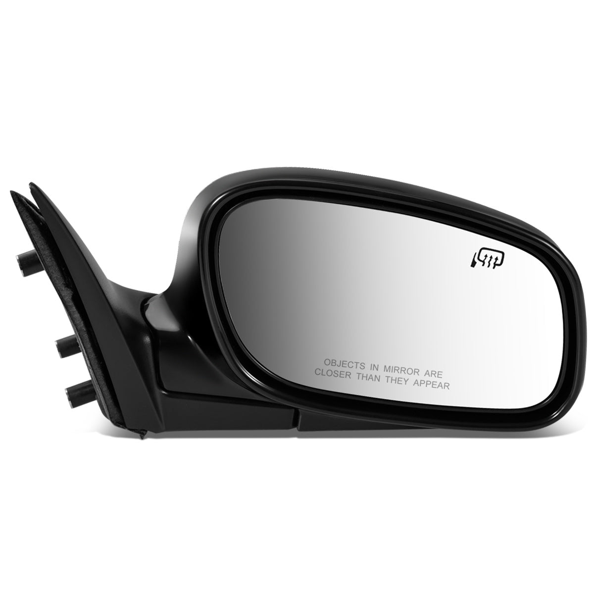 RETROVISOR MIRROR - OEM - 98-02 LINCOLN TOWN CAR - POWERED - HEATED - W/ MEMORY - W/O ELECTROCHROMIC - BLACK MATERIAL - RIGHT