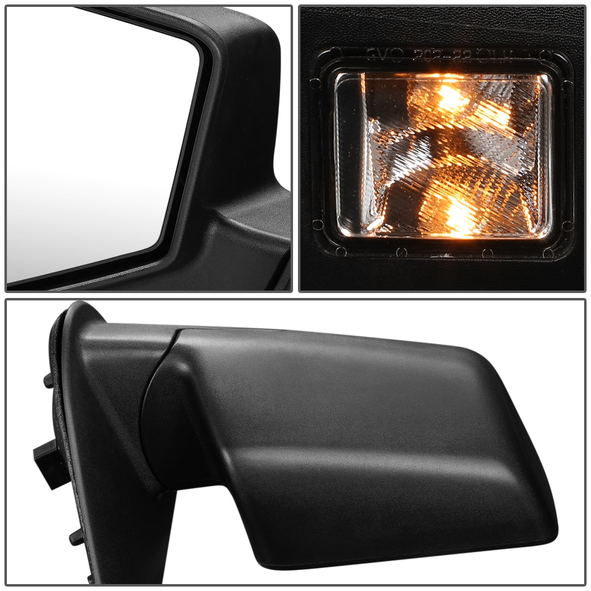 RETROVISOR MIRROR - OEM - 06-10 FORD EXPLORER / 07-10 FORD EXPLORER SPORT TRAC / 06-10 MERCURY MOUNTAINEER - POWERED - HEATED - WITH PUDDLE LIGHT - BLACK - RIGHT