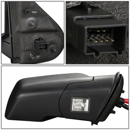 RETROVISOR MIRROR - OEM - 06-10 FORD EXPLORER / 07-10 FORD EXPLORER SPORT TRAC / 06-10 MERCURY MOUNTAINEER - POWERED - HEATED - WITH PUDDLE LIGHT - BLACK - RIGHT