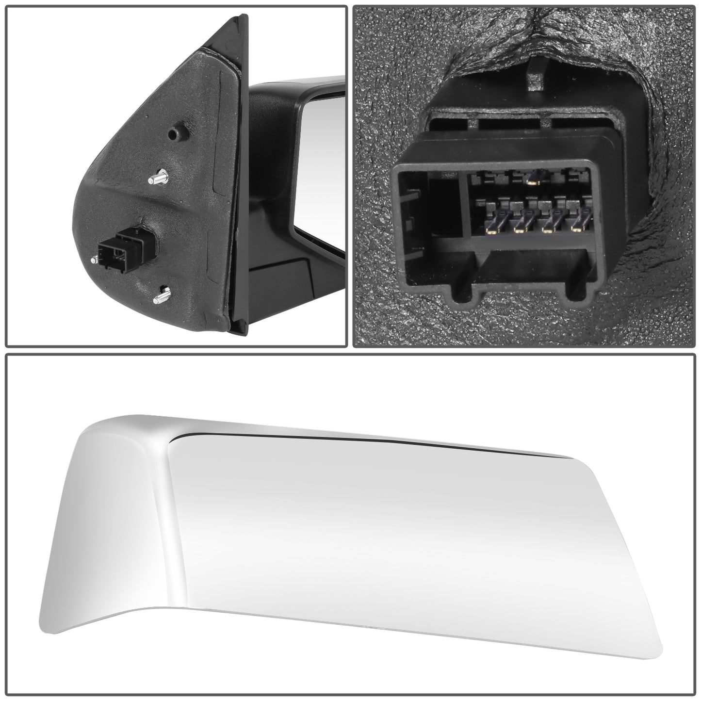 RETROVISOR MIRROR - OE STYLE - FORD EXPLORER 06-10 - FORD EXPLORER SPORT TRAC 07-10 - WITH POWER - PASSENGER SIDE - PAINT TO MATCH - BLACK