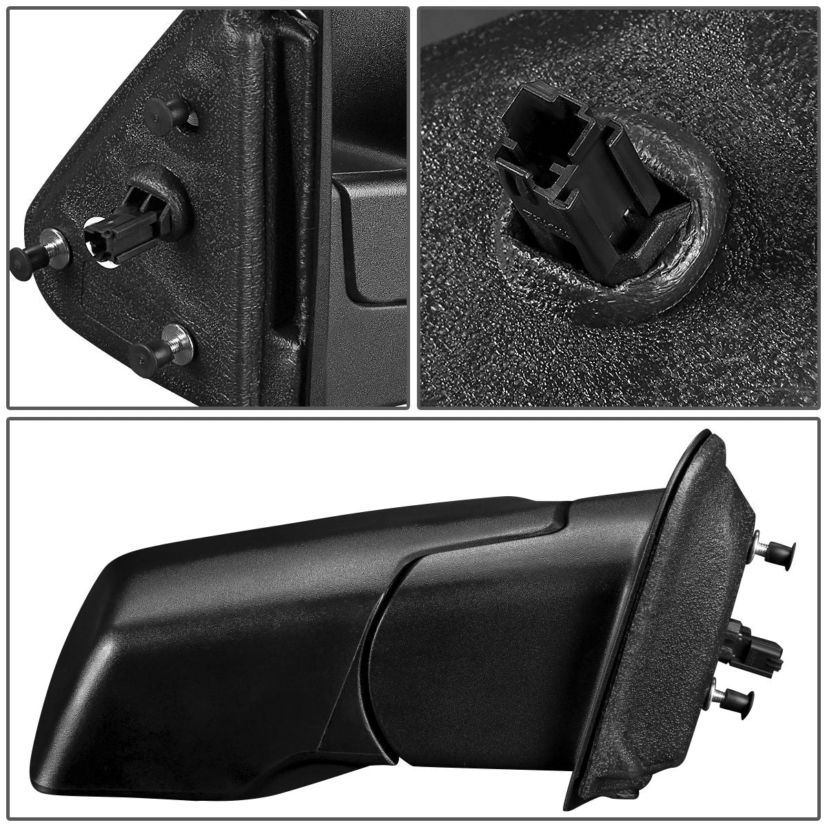 RETROVISOR MIRROR - OEM - 06-07 MAZDA B2300, B3000, B4000 / 06-11 FORD RANGER - POWERED - TEXTURED - BLACK - RIGHT