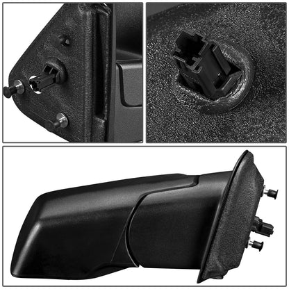 RETROVISOR MIRROR - OEM - 06-07 MAZDA B2300, B3000, B4000 / 06-11 FORD RANGER - POWERED - TEXTURED - BLACK - RIGHT