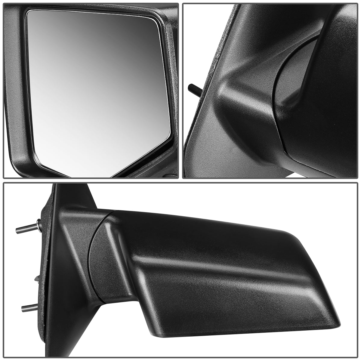 RETROVISOR MIRROR - OEM - 06-10 MAZDA B2300, B3000, B4000 / 06-11 FORD RANGER - MANUAL - TEXTURED - BLACK - RIGHT