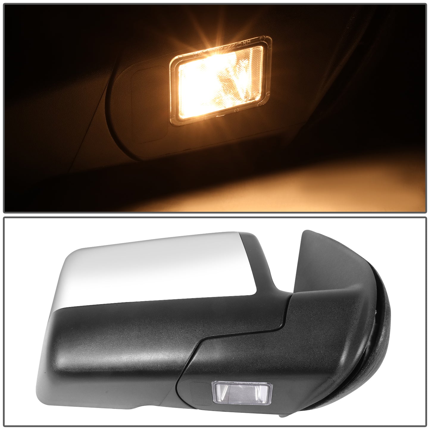 RETROVISOR MIRROR - OE STYLE - FORD EXPLORER 06-10 - FORD EXPLORER SPORT TRAC 07-10 - WITH POWER WITH HEATED - PASSENGER SIDE - PAINT TO MATCH - BLACK