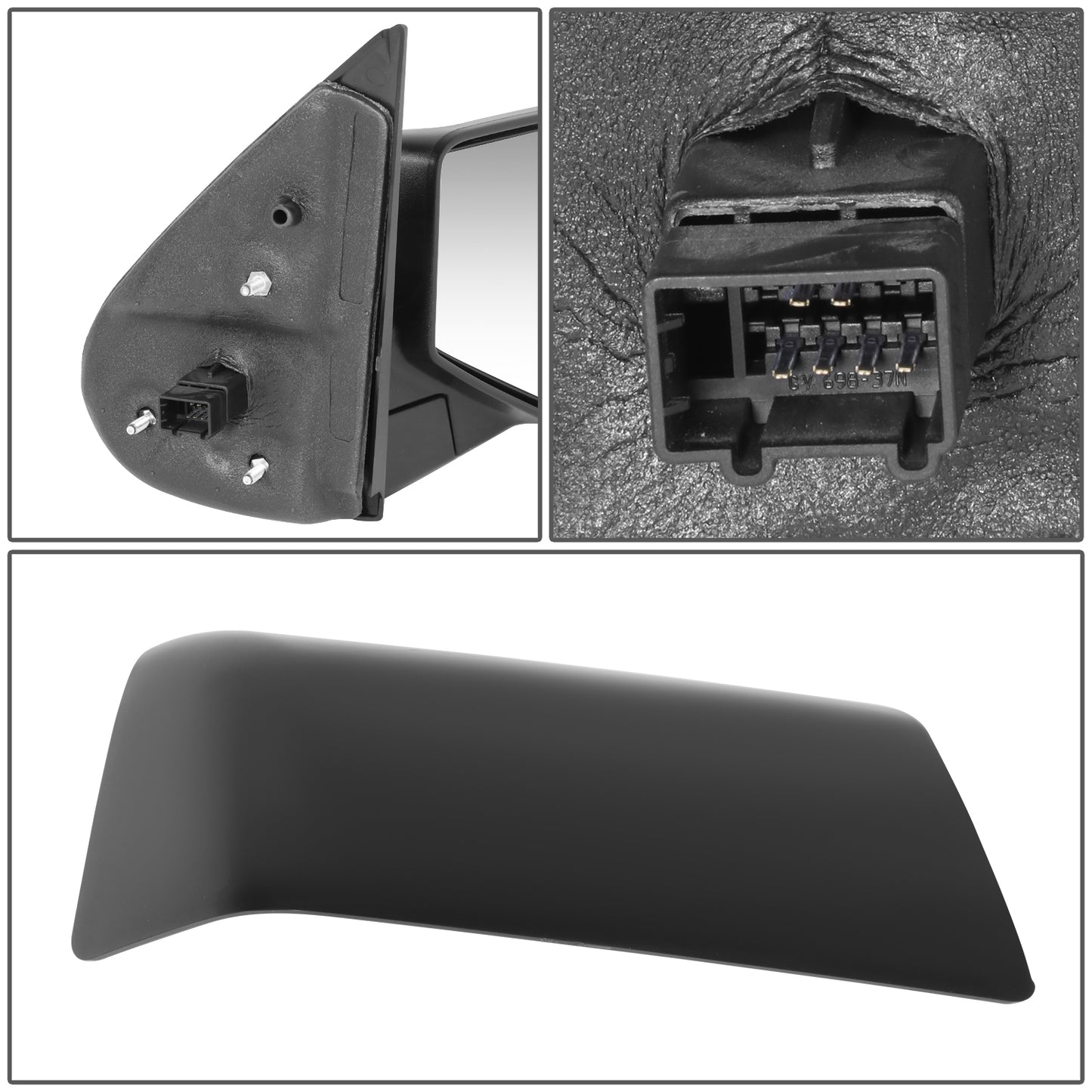 RETROVISOR MIRROR - OE STYLE - FORD EXPLORER 06-10 - FORD EXPLORER SPORT TRAC 07-10 - WITH POWER WITH HEATED - PASSENGER SIDE - PAINT TO MATCH - BLACK