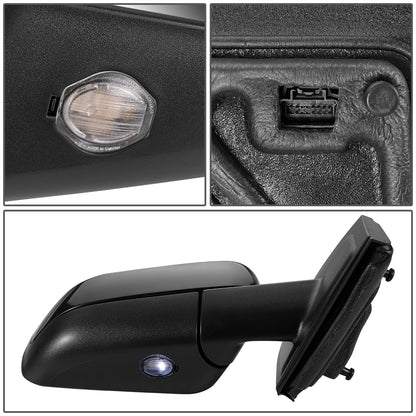 RETROVISOR MIRROR - OEM - 04-07 FORD FREESTYLE - POWERED - HEATED - W/ MEMORY - W/ PUDDLE LIGHT - FOLDING - BLACK MATERIAL - RIGHT