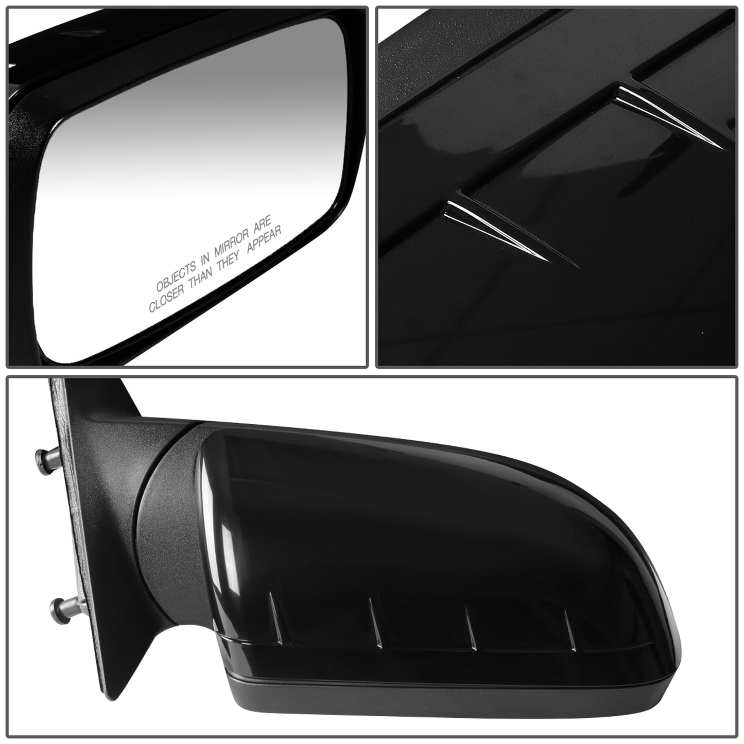 RETROVISOR MIRROR - OEM - 08-09 FORD TAURUS - POWERED - PAINTABLE - BLACK - RIGHT