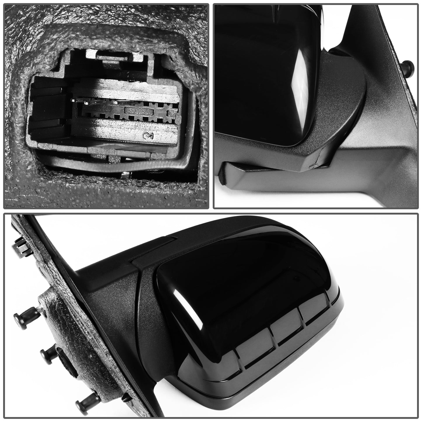 RETROVISOR MIRROR - OEM - 08-09 FORD TAURUS - POWERED - PAINTABLE - BLACK - RIGHT