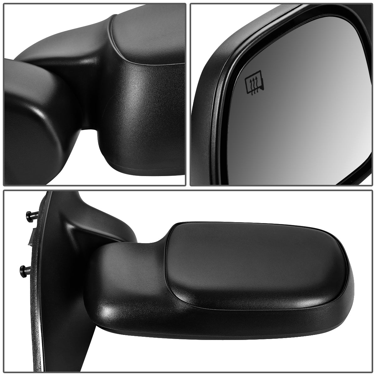 RETROVISOR MIRROR - OEM - 99-04 FORD F-350 / 00-05 FORD EXCURSION - POWERED - HEATED - FOLDING - TEXTURED - BLACK - RIGHT