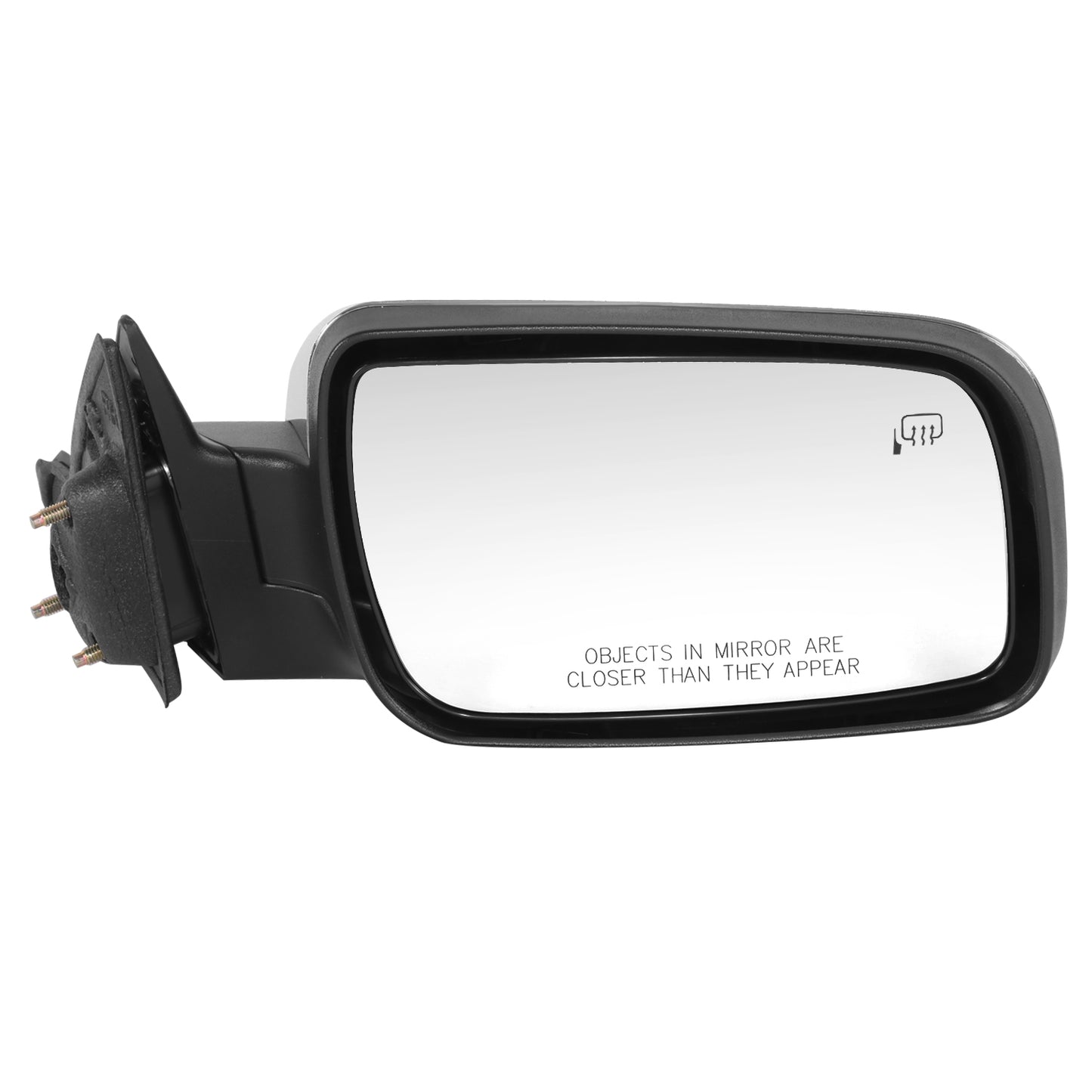 RETROVISOR MIRROR - OE STYLE - FORD TAURUS 08-09 - WITH POWER WITH HEATED GLASS CHROME COVER - PASSENGER SIDE - SMOOTH - CHROME / BLACK