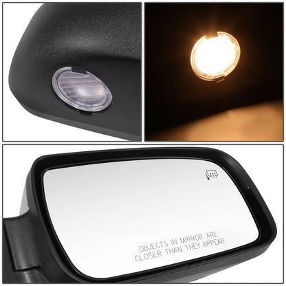 RETROVISOR MIRROR - OE STYLE - FORD TAURUS 08-09 - WITH POWER WITH HEATED GLASS CHROME COVER - PASSENGER SIDE - SMOOTH - CHROME / BLACK