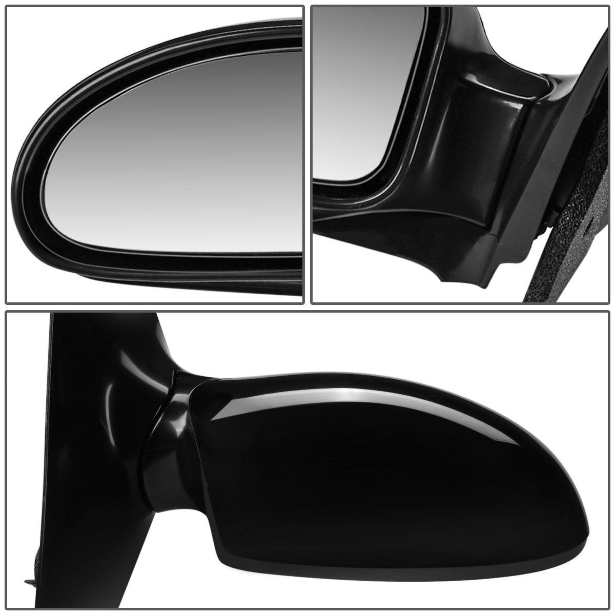 RETROVISOR MIRROR - OEM - 02-07 FORD FOCUS - POWERED - HEATED - PAINTABLE - BLACK - RIGHT