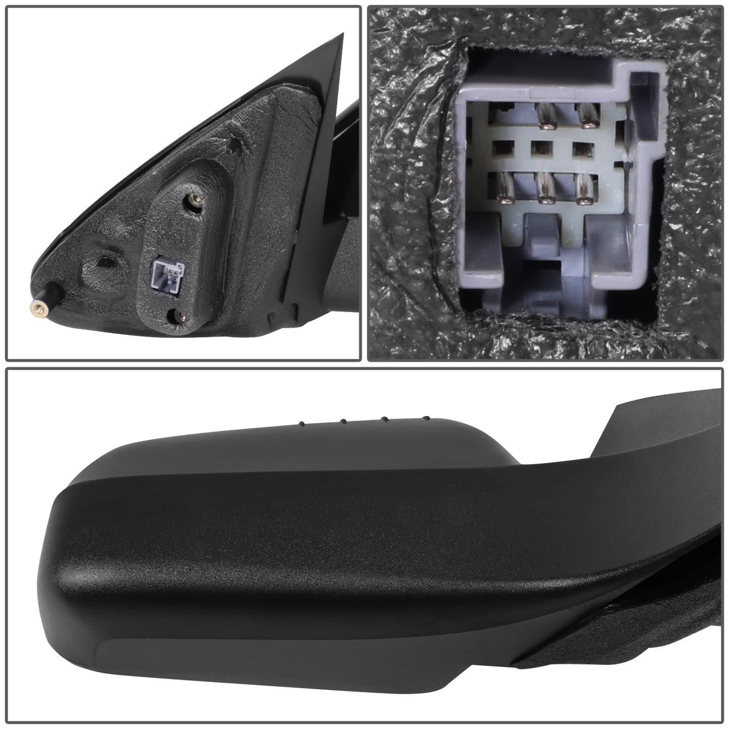 RETROVISOR MIRROR - OE STYLE - FORD FOCUS 08-11 - WITH POWER WITH HEATED GLASS GLOSS COVER - PASSENGER SIDE - PAINT TO MATCH - BLACK