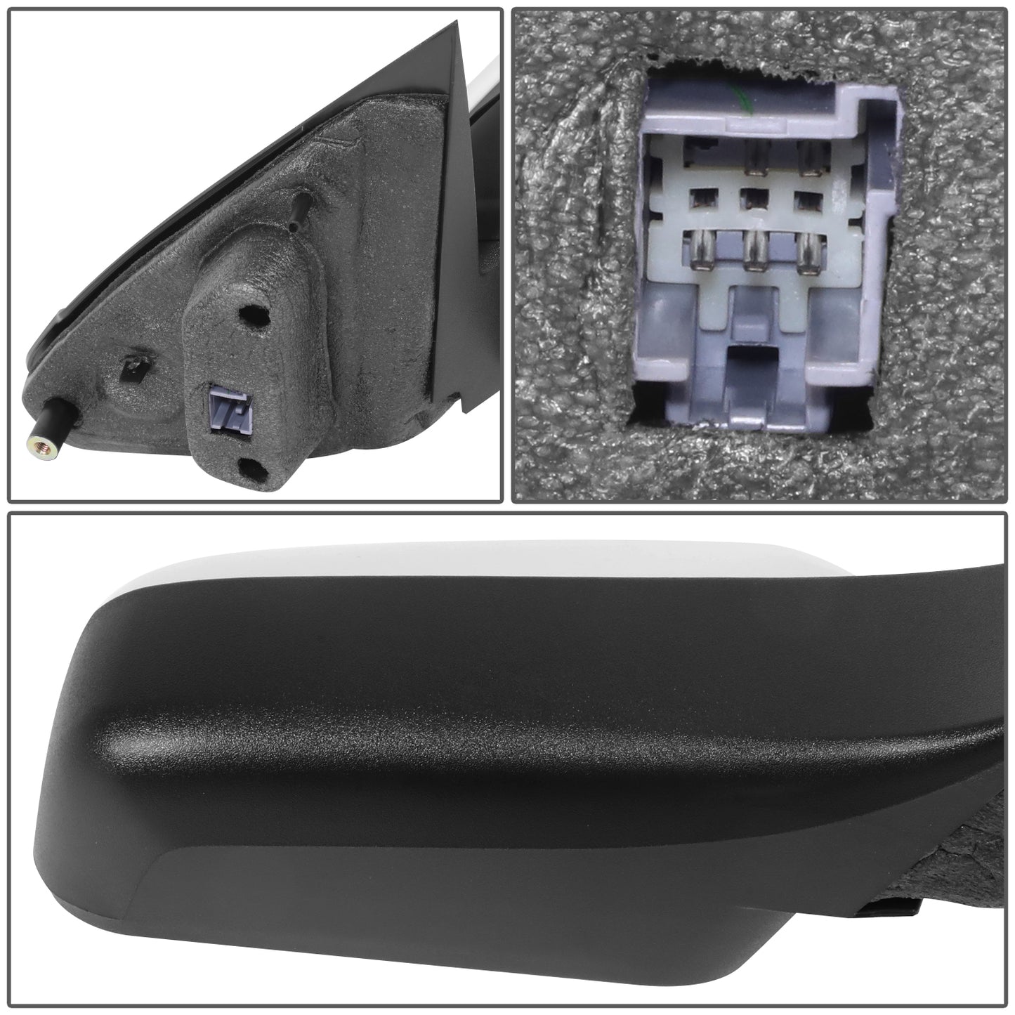 RETROVISOR MIRROR - OE STYLE - FORD FOCUS 2008-2011 - WITH POWER WITH HEATED CHROME COVER - PASSENGER RIGHT SIDE - BLACK / CHROME