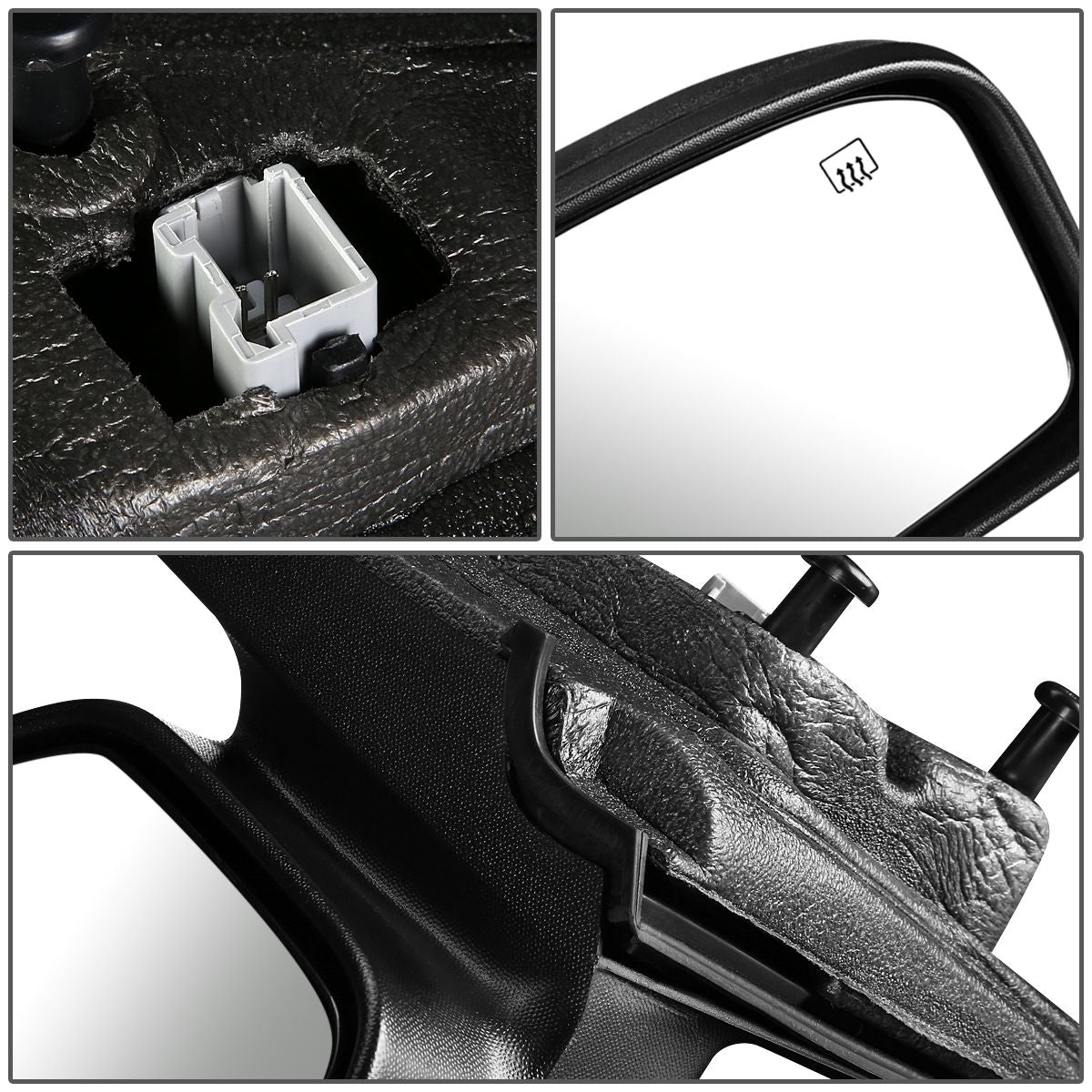 RETROVISOR MIRROR - OEM - 06-10 FORD FUSION / 06-10 MERCURY MILAN - POWERED - HEATED - TEXTURED - BLACK - RIGHT