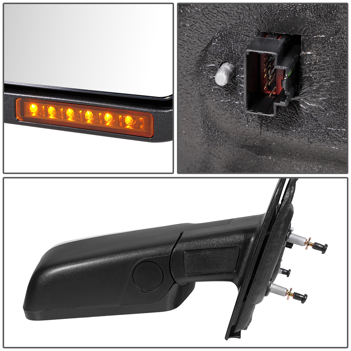 RETROVISOR MIRROR - OEM - 04-08 FORD F-150 - POWERED - HEATED - W/ SIGNAL LIGHT - W/ MEMORY - CHROME COVER - RIGHT