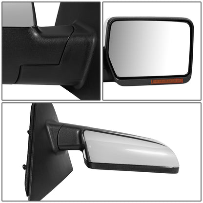 RETROVISOR MIRROR - OEM - 04-08 FORD F-150 - POWERED - HEATED - W/ SIGNAL LIGHT - W/ MEMORY - CHROME COVER - RIGHT