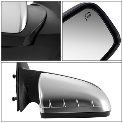 RETROVISOR MIRROR - OEM - 08-09 FORD TAURUS - POWERED - HEATED - W/ PUDDLE LIGHT - FOLDING - SATIN CHROME - RIGHT