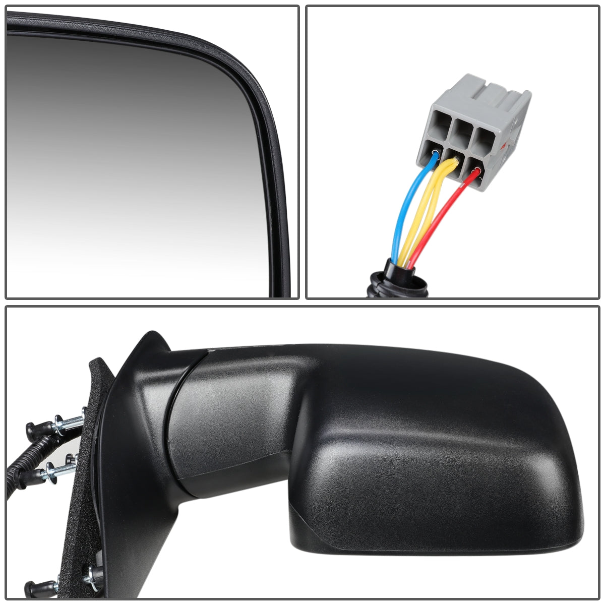 RETROVISOR MIRROR - OEM - 2009 FORD E-150, E-250, E-350 ,E-450 - POWERED - TEXTURED - BLACK - RIGHT