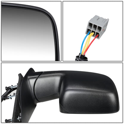 RETROVISOR MIRROR - OEM - 2009 FORD E-150, E-250, E-350 ,E-450 - POWERED - TEXTURED - BLACK - RIGHT