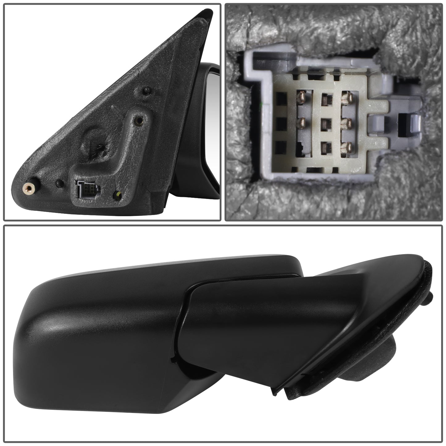 RETROVISOR MIRROR - OE STYLE - FORD ESCAPE 2010-2012 - WITH POWER WITH BLIND SPOT MIRROR WITH HEATED - PASSENGER RIGHT SIDE - BLACK