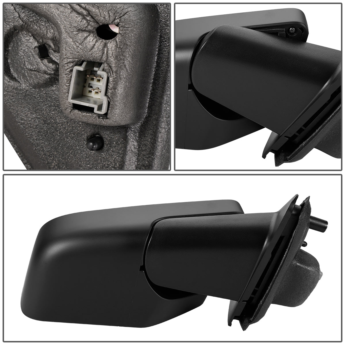 RETROVISOR MIRROR - OEM - 08-12 FORD ESCAPE - POWERED - HEATED - FOLDING - W/ SPOTTER GLASS - BLACK - RIGHT