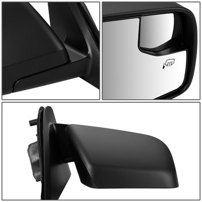 RETROVISOR MIRROR - OEM - 08-12 FORD ESCAPE - POWERED - HEATED - FOLDING - W/ SPOTTER GLASS - BLACK - RIGHT