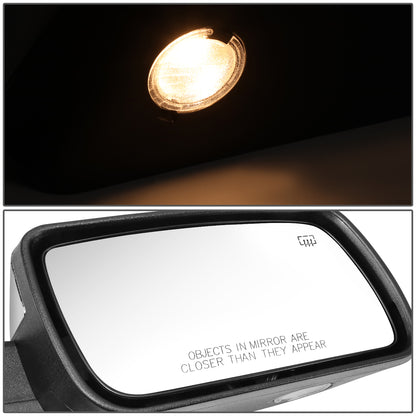 RETROVISOR MIRROR - OE STYLE - FORD FLEX 09-12 - WITH POWER WITH HEATED GLASS CHROME COVER - PASSENGER SIDE - SMOOTH - CHROME / BLACK
