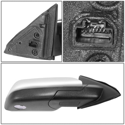 RETROVISOR MIRROR - OE STYLE - FORD FLEX 09-12 - WITH POWER WITH HEATED GLASS CHROME COVER - PASSENGER SIDE - SMOOTH - CHROME / BLACK