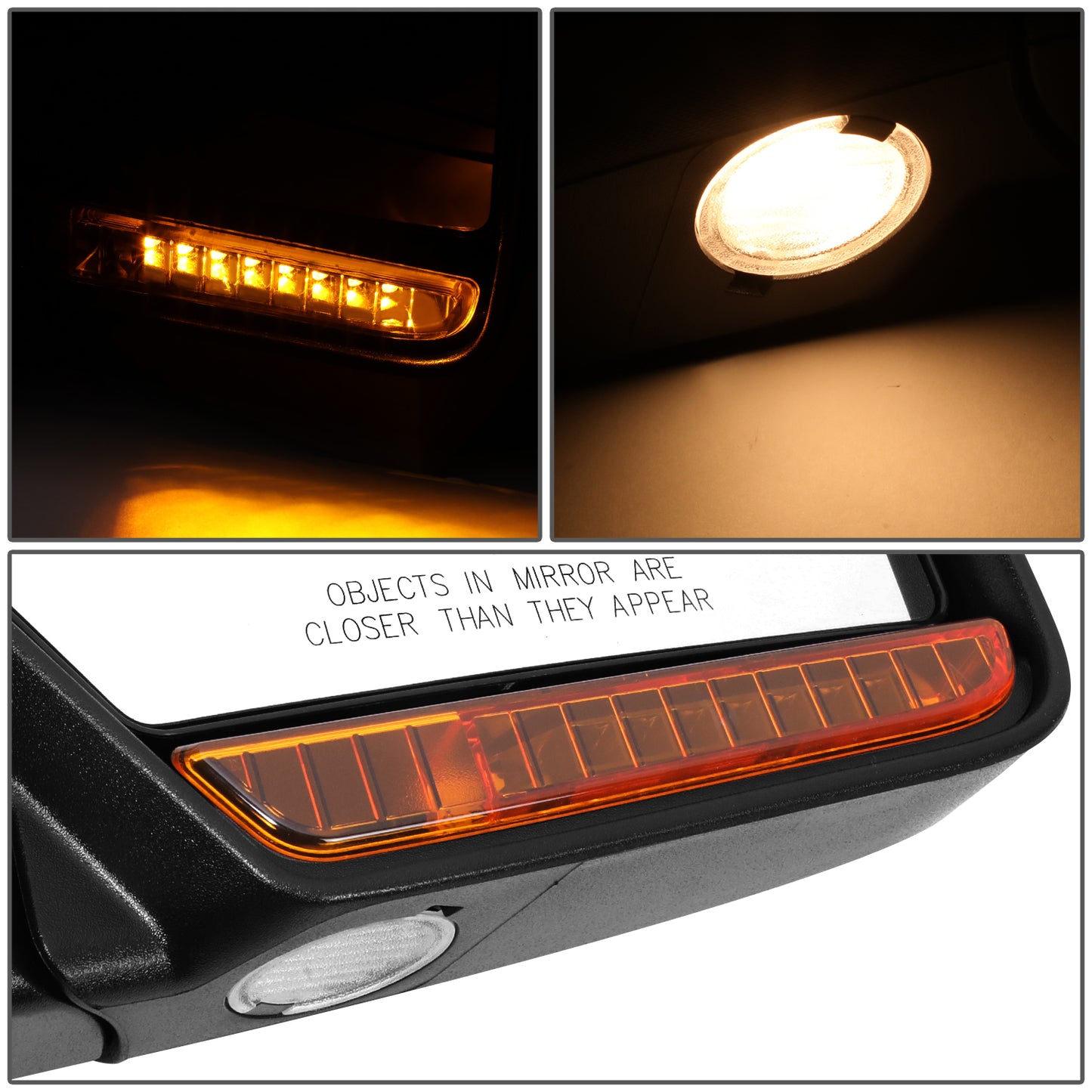 RETROVISOR MIRROR - OE STYLE - FORD EXPEDITION 2009-2010 - LINCOLN NAVIGATOR 2009-2010 - WITH POWER FOLD WITH HEATED WITH SIGNAL - PASSENGER RIGHT SIDE - BLACK