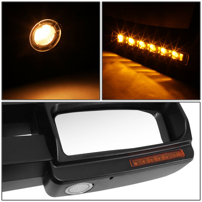 RETROVISOR MIRROR - OE STYLE - FORD F-150 07-12 - WITH POWER DUAL MIRROR WITH HEATED GLASS CHROME COVER - PASSENGER SIDE - SMOOTH - BLACK / CHROME