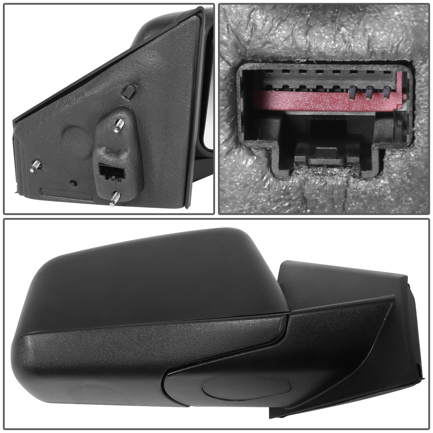 RETROVISOR MIRROR - OE STYLE - FORD EDGE 09-11 - WITH POWER - PASSENGER SIDE - PAINT TO MATCH - BLACK