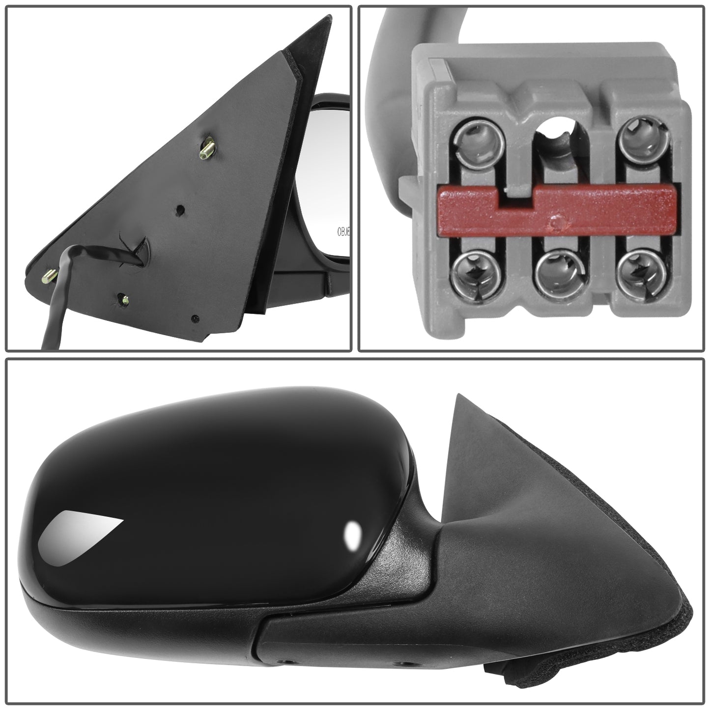 RETROVISOR MIRROR - OE STYLE - FORD CROWN VICTORIA 09-11 - MERCURY GRAND MARQUIS 09-10 - WITH POWER WITH HEATED GLASS - PASSENGER SIDE - PAINT TO MATCH - BLACK