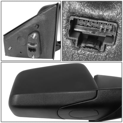 RETROVISOR MIRROR - OE STYLE - FORD EDGE 08 - WITH POWER TEXTURED COVER - PASSENGER SIDE - PAINT TO MATCH - BLACK