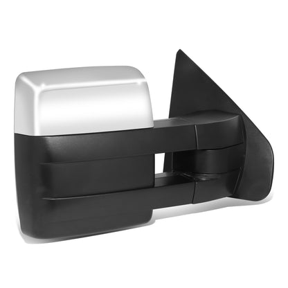 RETROVISOR MIRROR - OE STYLE - FORD F-150 08-14 - WITH POWER DUAL MIRROR WITH HEATED GLASS WITH TURN SIGNAL CHROME COVER - PASSENGER SIDE - SMOOTH - BLACK / CHROME