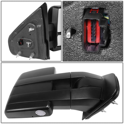 RETROVISOR MIRROR - OE STYLE - FORD F-150 11-12 - WITH POWER WITH HEATED WITH TURN SIGNAL - PASSENGER SIDE - PAINT TO MATCH - BLACK