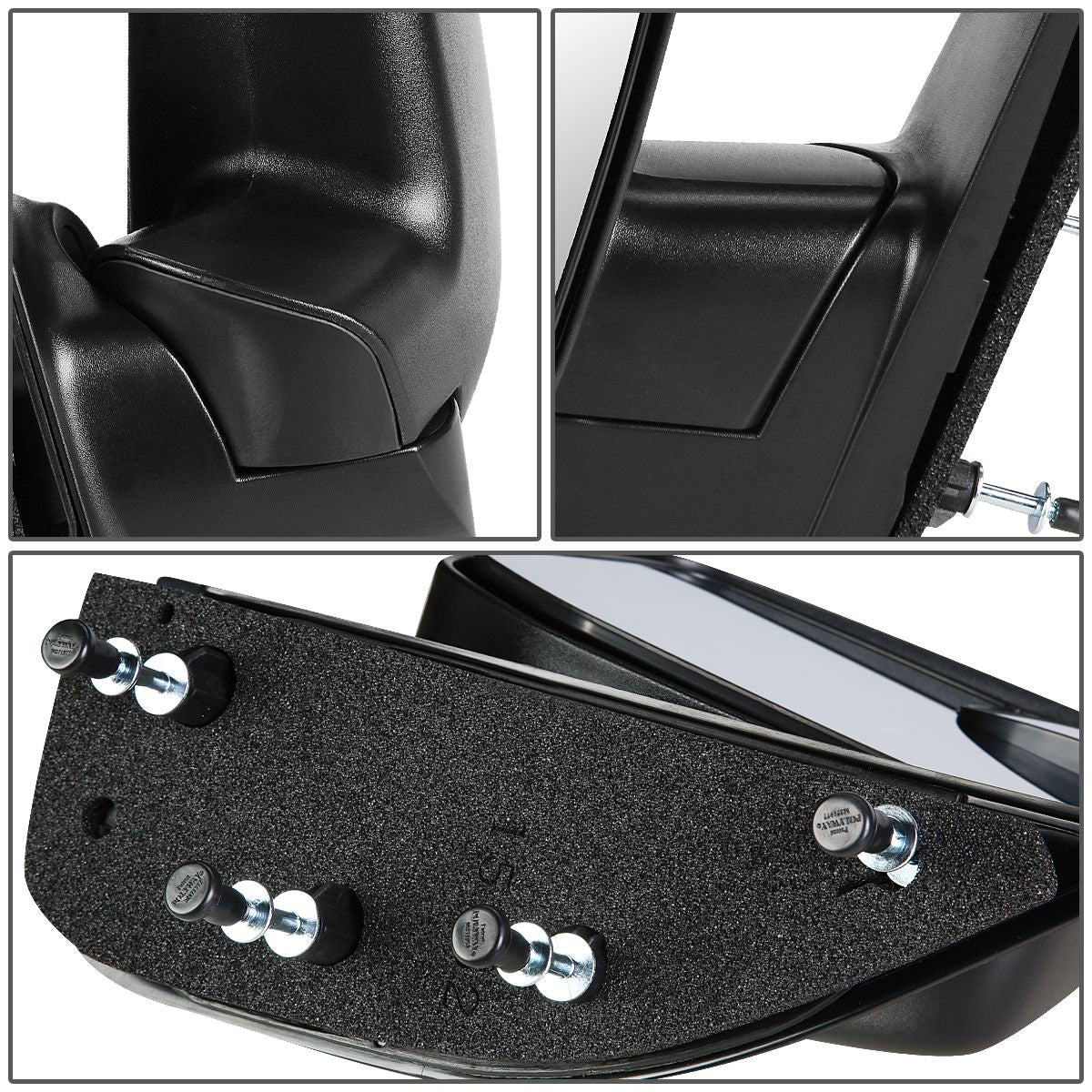 RETROVISOR MIRROR - OEM - 10-14 FORD E-150, E-250, E-350, E-450 / 10-14 FORD ECONOLINE - MANUAL - TEXTURED - BLACK - RIGHT