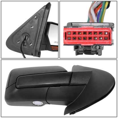 RETROVISOR MIRROR - OE STYLE - FORD EXPEDITION 11 - WITH POWER WITH HEATED WITH TURN SIGNAL - PASSENGER SIDE - PAINT TO MATCH - BLACK