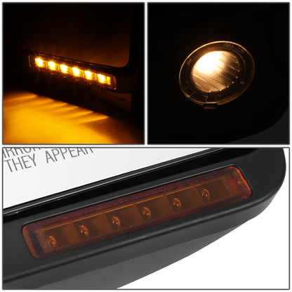 RETROVISOR MIRROR - OE STYLE - FORD F-150 09-10 - WITH POWER FOLD WITH HEATED WITH SIGNAL WITH MEMORY CHROME COVER - PASSENGER SIDE - SMOOTH - BLACK / CHROME