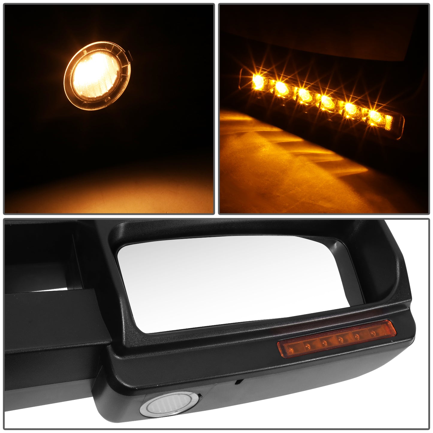 RETROVISOR MIRROR - OE STYLE - FORD F-150 09-14 - WITH POWER DUAL MIRROR WITH HEATED GLASS - PASSENGER SIDE - PAINT TO MATCH - BLACK