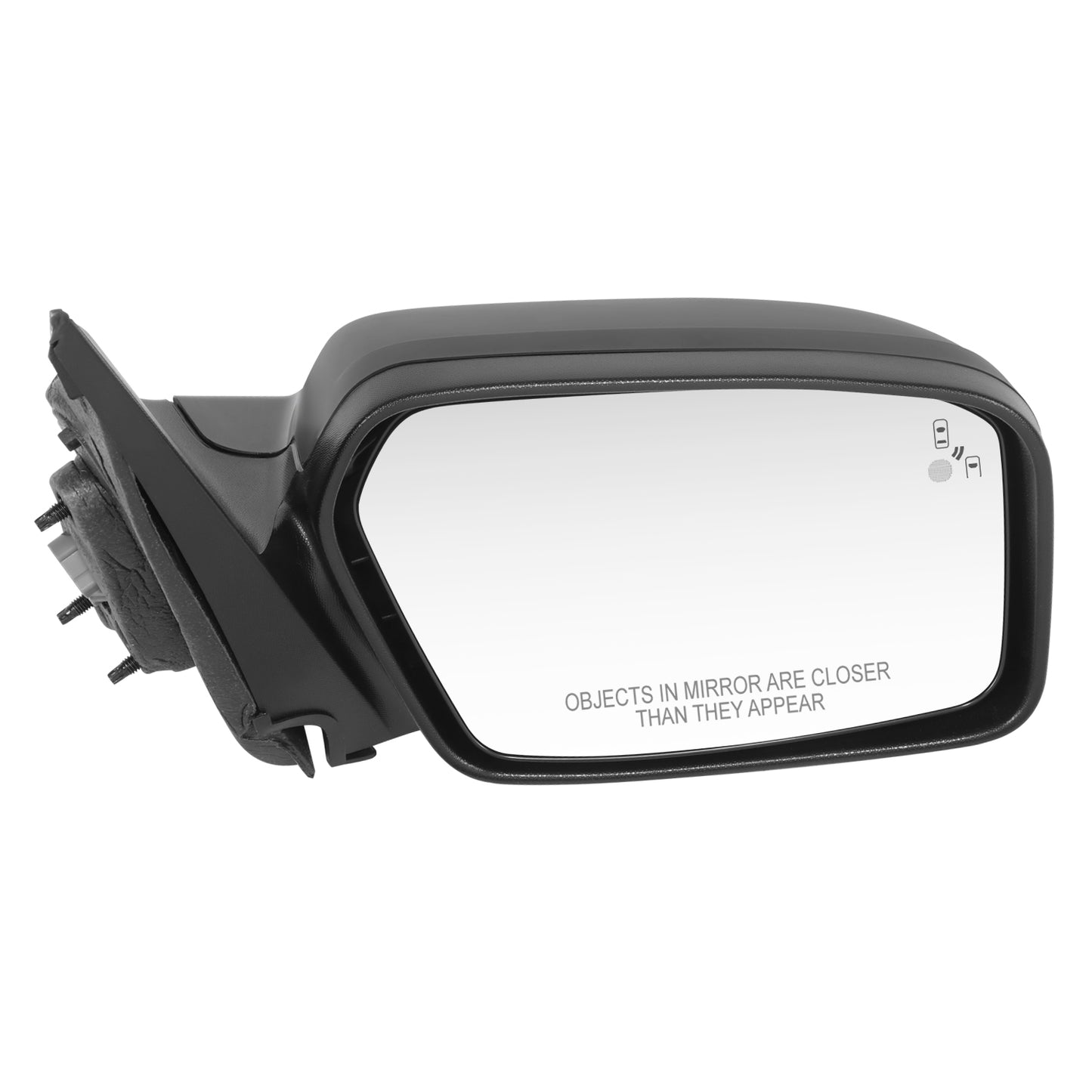 RETROVISOR MIRROR - OE STYLE - FORD FUSION 2011-2012 - WITH POWER WITH HEATED GLASS WITH PUDDLE LIGHT WITH TEXTURED COVER - PASSENGER RIGHT SIDE - BLACK
