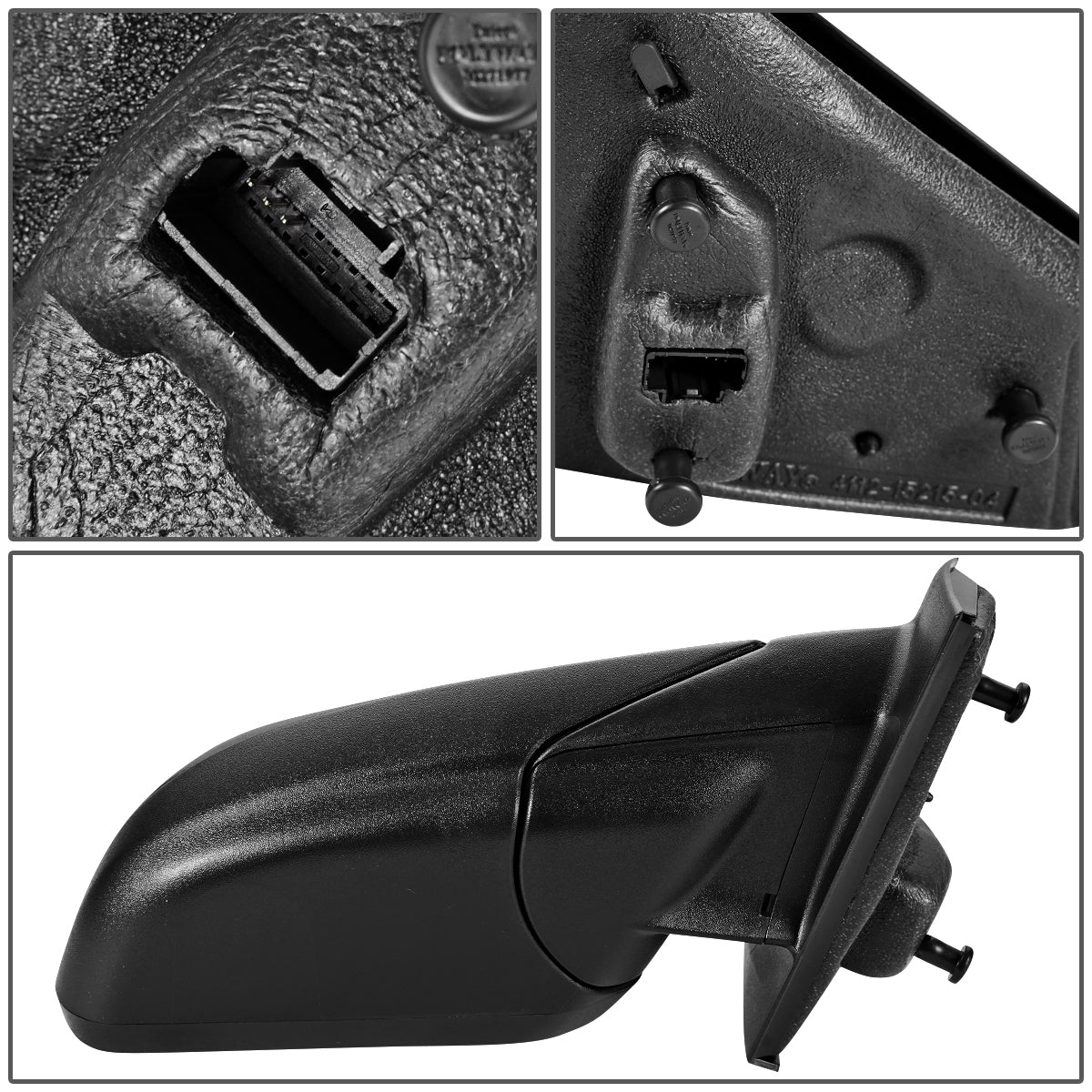 RETROVISOR MIRROR - OEM - 11-14 FORD EDGE - POWERED - W/ BLIND SPOT GLASS - TEXTURED - BLACK - RIGHT