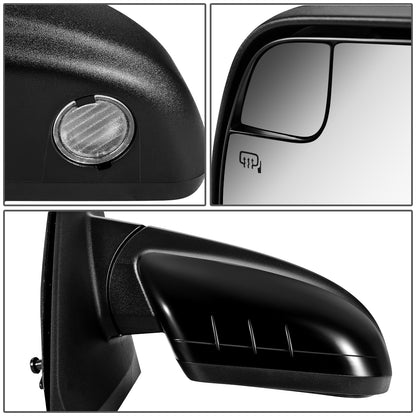 RETROVISOR MIRROR - OEM - 11-14 FORD EDGE - POWERED - HEATED - W/ MEMORY - W/ PUDDLE LIGHT - W/ BLIND SPOT GLASS - BLACK MATERIAL - RIGHT
