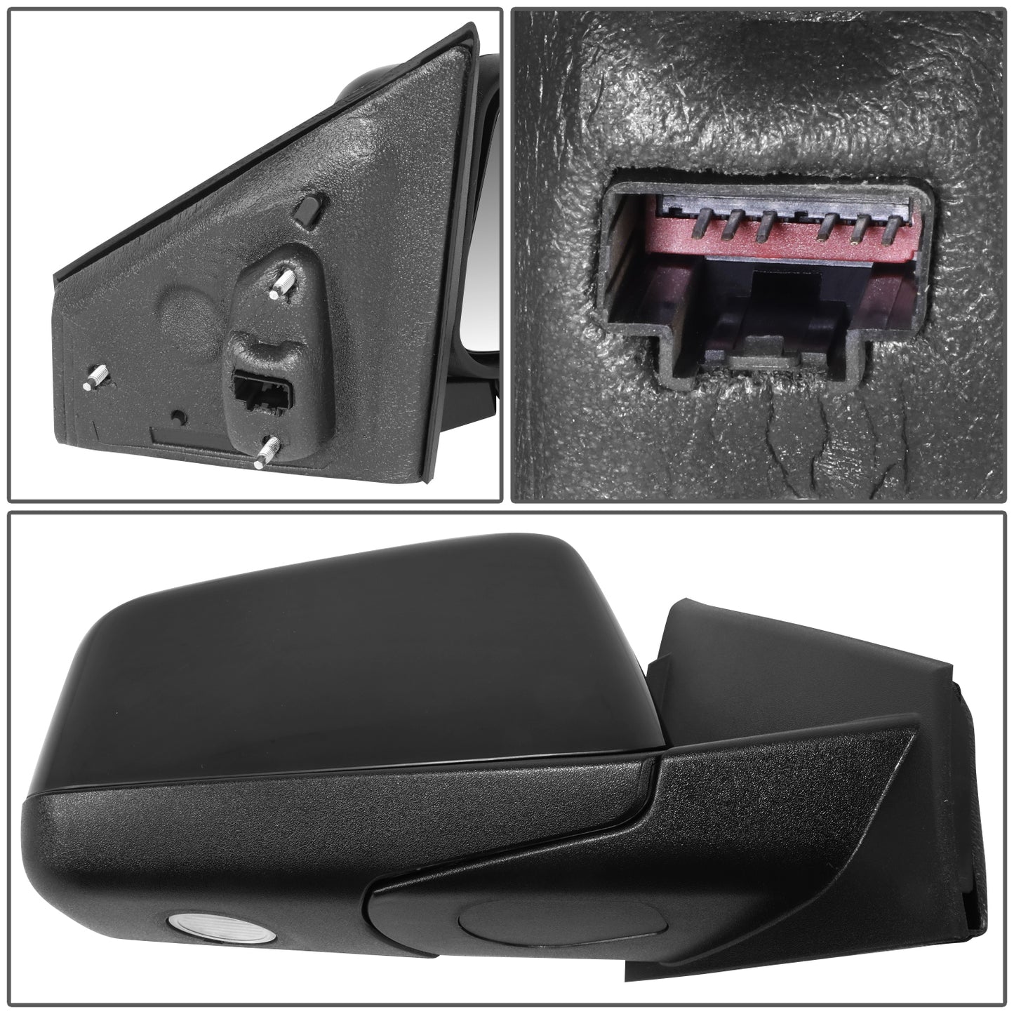 RETROVISOR MIRROR - OE STYLE - FORD EDGE 11 - WITH POWER WITH HEATED GLASS WITH BLIND SPOT MIRROR - PASSENGER SIDE - PAINT TO MATCH - BLACK