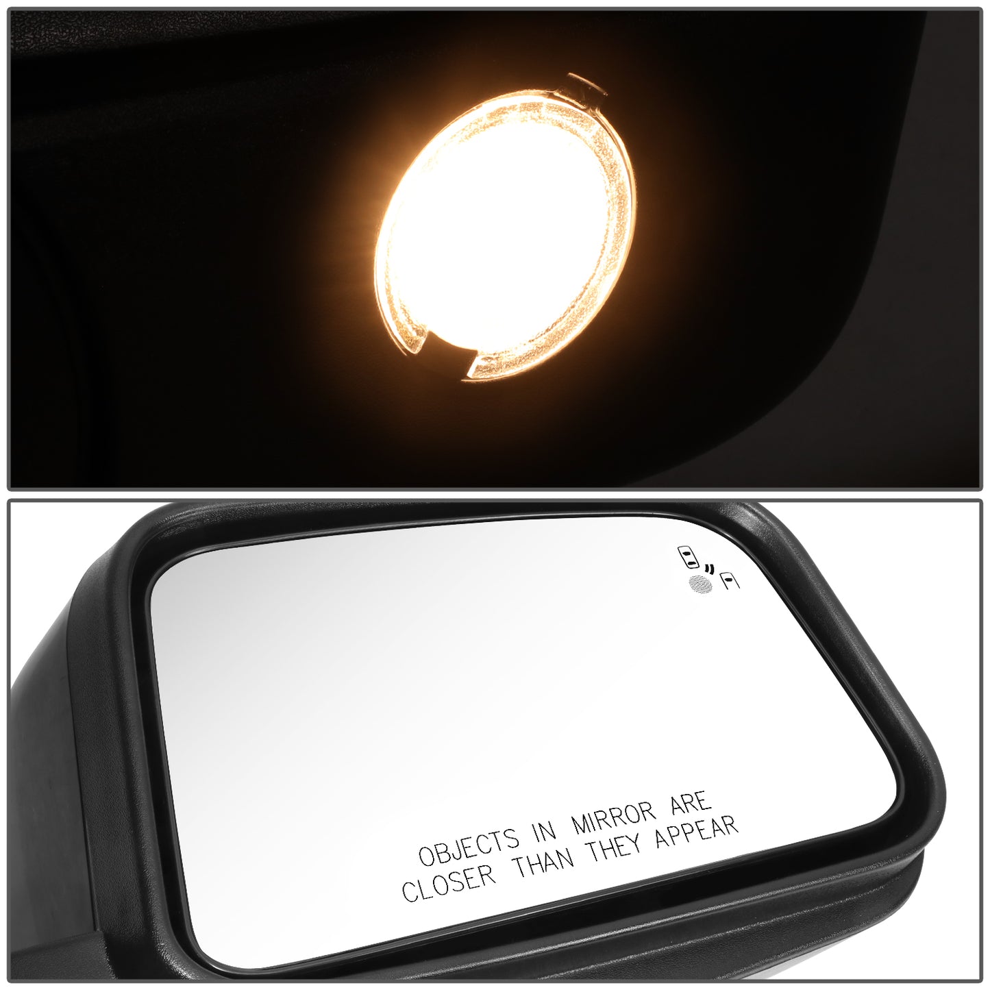 RETROVISOR MIRROR - OE STYLE - FORD EDGE 09-11 - LINCOLN MKX 09-11 - WITH POWER WITH HEATED WITH BLIND SPOT - PASSENGER SIDE - PAINT TO MATCH - BLACK