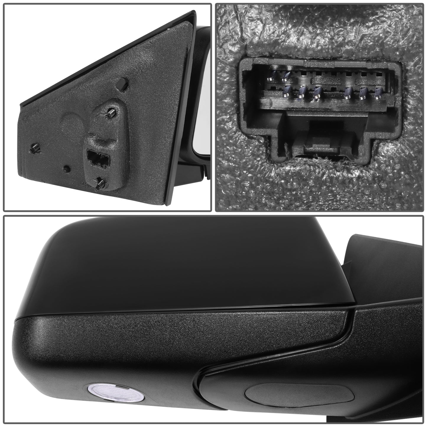 RETROVISOR MIRROR - OE STYLE - FORD EDGE 09-11 - LINCOLN MKX 09-11 - WITH POWER WITH HEATED WITH BLIND SPOT - PASSENGER SIDE - PAINT TO MATCH - BLACK