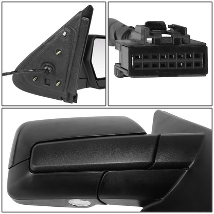 RETROVISOR MIRROR - OE STYLE - FORD EXPEDITION 12-17 - WITH POWER WITH HEATED GLASS - PASSENGER SIDE - PAINT TO MATCH - BLACK