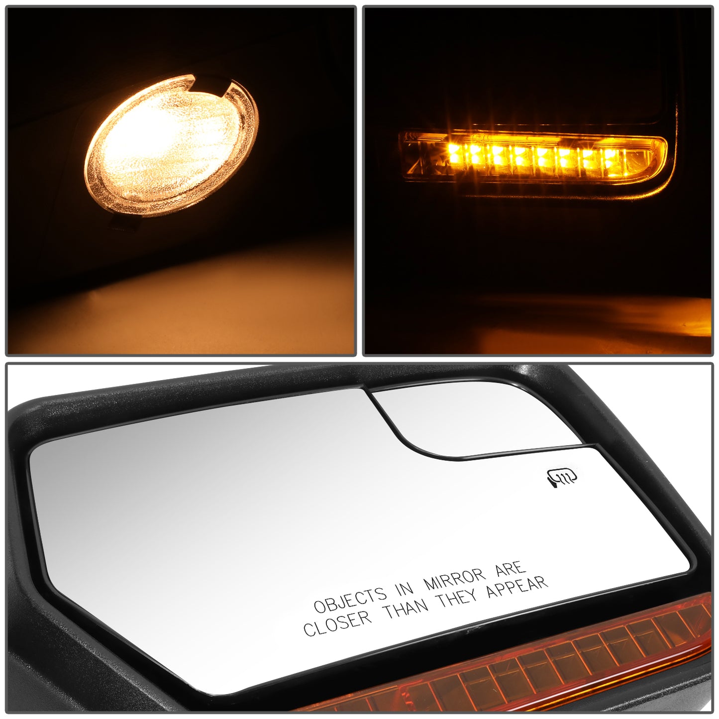 RETROVISOR MIRROR - OE STYLE - FORD EXPEDITION 12-17 - WITH POWER WITH HEATED WITH SIGNAL - PASSENGER SIDE - PAINT TO MATCH - BLACK