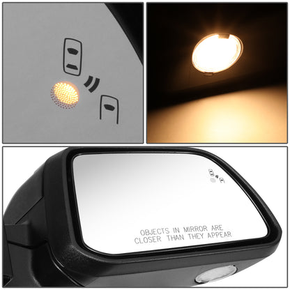 RETROVISOR MIRROR - OE STYLE - FORD EDGE 2009-2011 - WITH POWER WITH HEATED WITH BLIND SPOT WITH MEMORY - PASSENGER RIGHT SIDE - BLACK