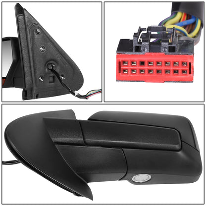 RETROVISOR MIRROR - OE STYLE - FORD EXPEDITION 12-14 - LINCOLN NAVIGATOR 12-14 - WITH POWER FOLD WITH HEATED WITH SIGNAL WITH MEMORY - PASSENGER SIDE - PAINT TO MATCH - BLACK